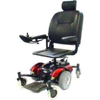 Intrepid Red Mid Wheel Power Wheelchair