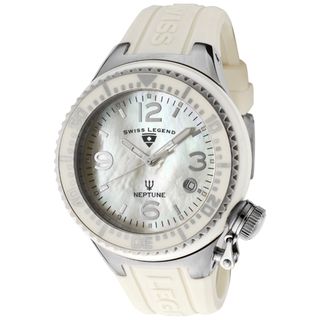 Swiss Legend Unisex Neptune Ceramic Beige Silicone Watch