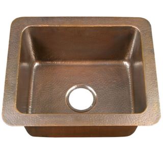 Small Single bowl Drop in Antique Copper Kitchen Sink
