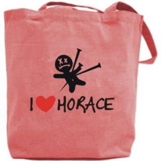 Canvas Tote Bag Pink  I Love Horace  Name Clothing
