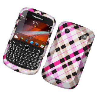 Bold Touch Rubber 2D Case Check Pink Brown Black 153 