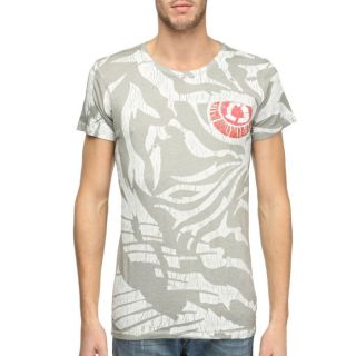 DIESEL T Shirt Turbar RSL Homme Gris, blanc et rouge   Achat / Vente