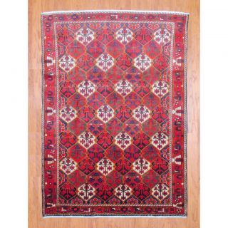 Persian Hand knotted Bakhtiari Red/ Black Wool Rug (68 x 94) Was $