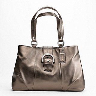 Coach Soho Leather East West Tote Shoulder Handbag Purse 18751 White