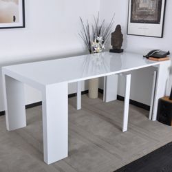 quaral table console blanche 45 225 cm table console 4 allonges aux