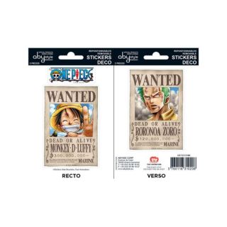 Stickers   One Piece 16x11cm Wanted Luffy & Zoro   Achat / Vente