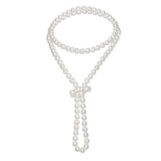 New York Pearls White FW Pearl Endless 36 inch Necklace (7 7.5 mm)