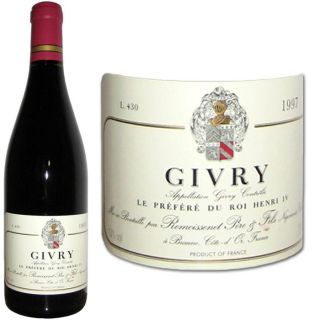 Remoissenet Père et Fils   AOC Givry   Millésime 1997   Vin rouge