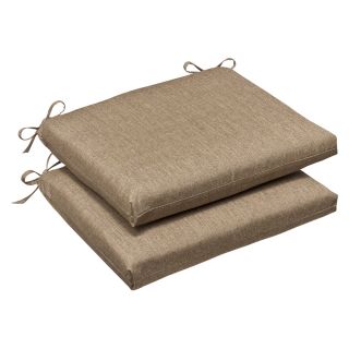 Pillow Perfect Outdoor Tan Textured Seat Cushions with Sunbrella