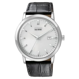 Citizen Mens Stainless Steel Eco Drive Date Watch