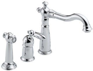 Delta 155 DST Victorian Single Handle Kitchen Faucet with Spray