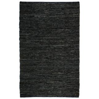 Hand Woven Matador Black Leather Rug (10 x 14) Today $276.99