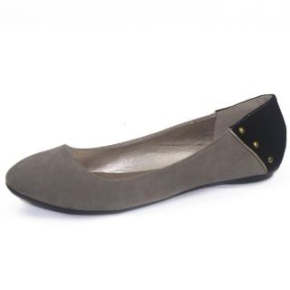  Qupid Savana 163 Velvet Studded Slip On Round Toe Flats Shoes
