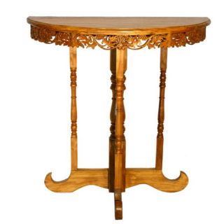 EXP Natural Teak Wood Console Table With Vine Carving Today $264.99