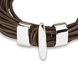 Brown Leather Multi cord Bracelet