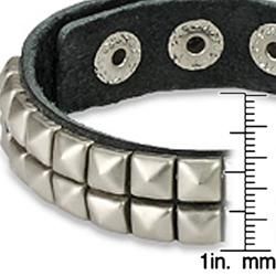 Punk Studded Leather Snap Strap Bracelet