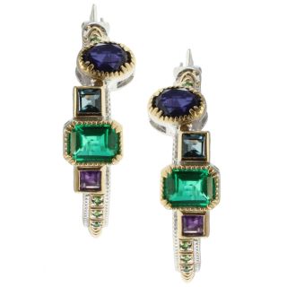 Michael Valitutti Two tone Multi Gemstone Earrings Today $160.99