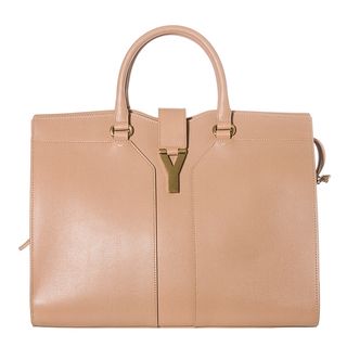 Yves Saint Laurent Cabas ChYc Peach Textured Leather Tote Bag