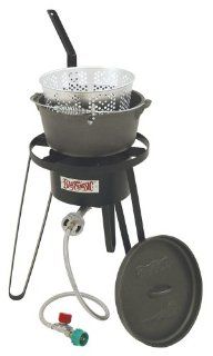 Bayou Classic B159, Outdoor Fish Cooker with Cast Iron Fry