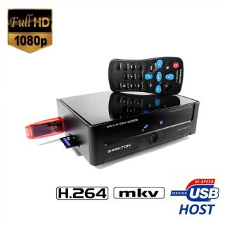 Lecteur multimédia Full HD 1080p H.264 + MKV   Sortie vidéo HDMI   2