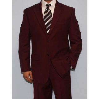 Ferrecci Mens Burgundy Two button Suit