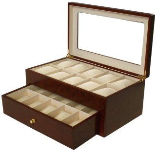 Watch Box for 20 Watches Cherry Matte Finish XL Extra Large