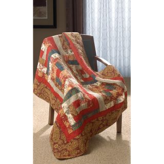 Log Cabin 100 percent Cotton Quilted Throw