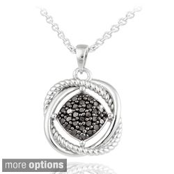 Silver 1/3ct TDW Diamond Love Knot Necklace Today $102.99
