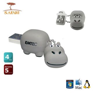 EMTEC M324 Clé USB 4Go Hippopotame   Achat / Vente CLE USB EMTEC Clé