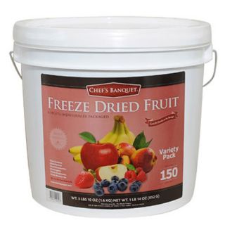 Chefs Banquet Freeze Dried Fruit Variety Bucket (150 Servings)