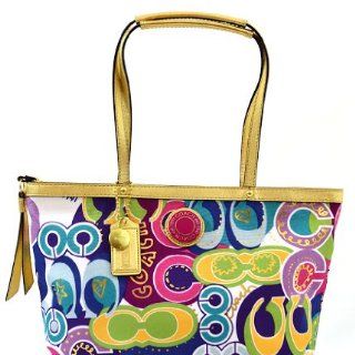 Coach Limited Edition Signature Poppy Doodle Bag Tote Multi