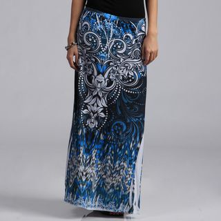 Tabeez Womens Plus Size Sublime Print Maxi Skirt