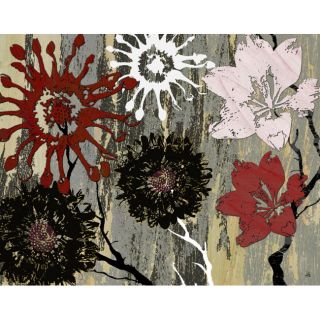 Ankan Graphic Flowers 1 Gallery wrapped Canvas Art