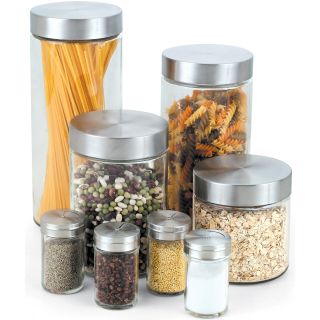 Cook N Home 8 Piece Glass Canister Spice Jar Set Today $24.99 4.4 (7