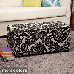 Bolbolac Floral Fabric Print Storage Ottoman Today $89.99