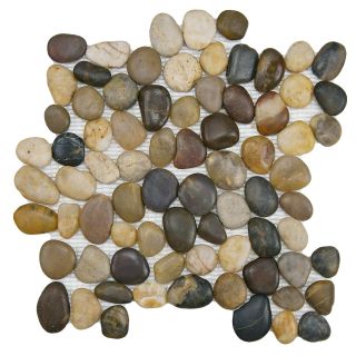 This item SomerTile 12x12 in Riverbed Multi Natural Stone Mosaic Tile