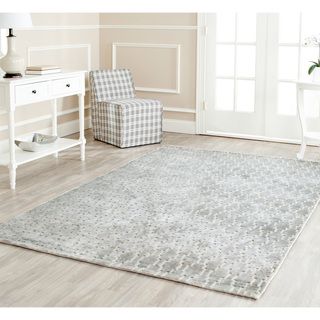 Hand knotted Mirage Grey Viscose Rug (5 x 7 6)