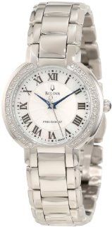 Bulova Womens 96R167 FAIRLAWN Diamond bezel Watch Watches 