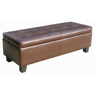 Espresso Leather Tufted Storage Bench Ottoman Today $134.99 3.0 (6