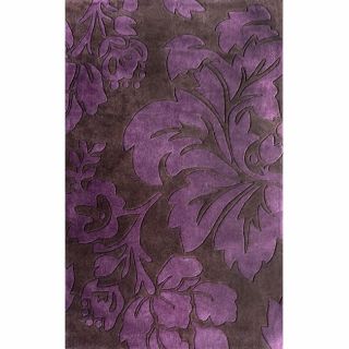 Handmade Alexa Pino Purple Floral Fantasy Rug (83 x 11)