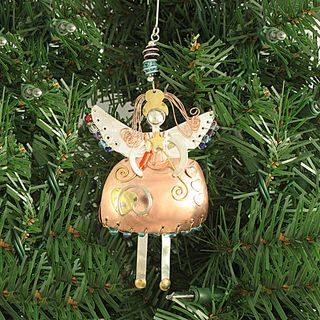 Handcrafted Bella Angel Mixed Metals Ornament (Thailand)