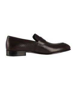 Prada Mens Leather Penny Loafer Shoes