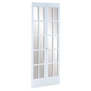 527 Traditional Divided Glass 36 x 80.5 inch Prefinished White Bifold