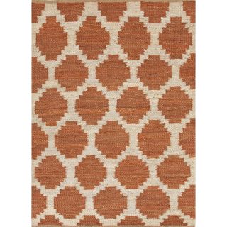 Flat Weave Moroccan Red/ Orange Hemp/ Jute Rug (8 x 10) Today $360