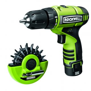 Rockwell 12V LithiumTech Drill with Two Batteries and 160 piece Bit