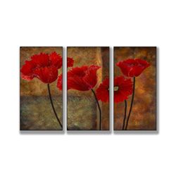 Poppies on Spice Triptych Art (17 x 33) Today $61.99 4.5 (2 reviews