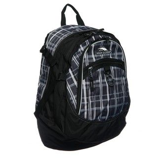 High Sierra Black/Ash Vertical Plaid Fat Boy Backpack