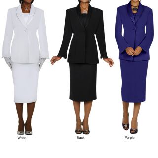Size Satin Trimmed Shawl Collar Skirt Suit Today $113.99