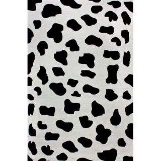 Handtufted Alexa Dalmatians Zebra Wool Rug (6 x 9)
