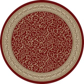 Soho Red Oriental Rug (53 Round)